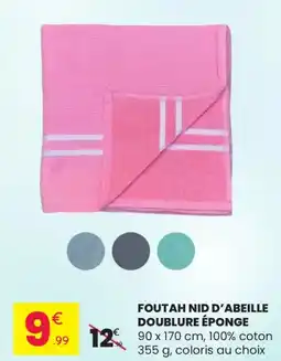 Stokomani Foutah nid d'abeille doublure éponge offre