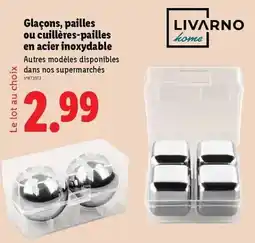 Lidl Livarno home - glaçons, pailles ou cuillères-pailles en acier inoxydable offre
