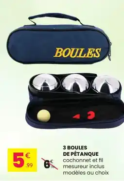 Stokomani 3 boules de pétanque offre
