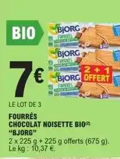 E.Leclerc Bjorg - fourrés chocolat noisette bio offre