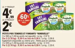 E.Leclerc Bonduelle - petits pois tendres et fondants offre