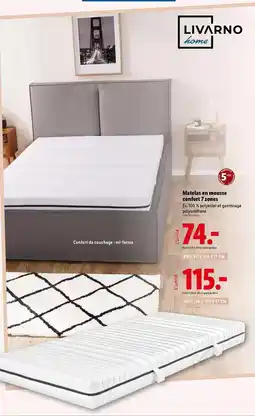 Lidl Livarno home - matelas en mousse confort 7 zones offre