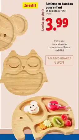 Lidl Assiette en bambou pour enfant offre