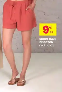 Stokomani Short gaze de coton offre