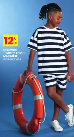 Stokomani Ensemble t-shirt+ short marinière offre