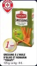 E.Leclerc Tokapi - gressins à l'huile d'olive et romarin offre