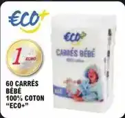 E.Leclerc 60 carrés bébé 100% coton eco+ offre