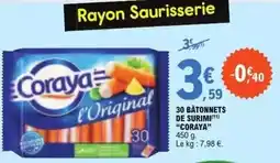 Coraya - 30 bâtonnets de surimi