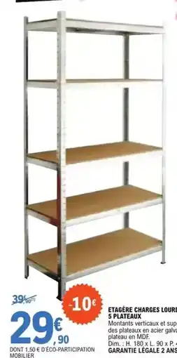 E.Leclerc Dim - etagere charges lour 5 plateaux offre
