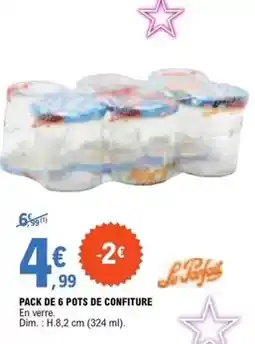 E.Leclerc Dim - pack de 6 pots de confiture offre