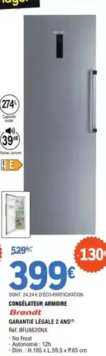 E.Leclerc Brandt - congelateur armoire offre