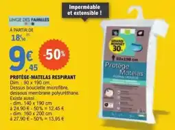 E.Leclerc Dim - protège-matelas respirant offre
