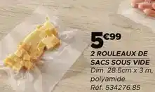 Gifi Dim - 2 rouleaux de sacs sous vide offre