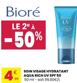 Stokomani BIORE Soin visage hydratant aqua rich uv spf 50 offre