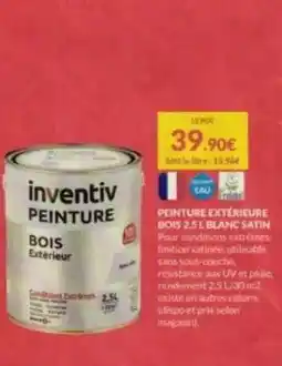 Les Briconautes Inventiv - peinture extérieure bois 2.5 l blanc satin offre