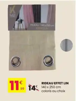 Stokomani Rideau effet lin offre