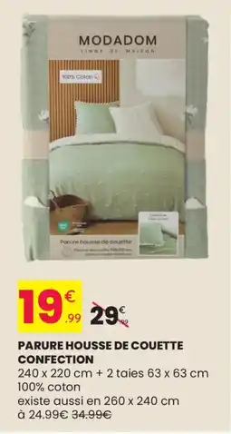 Stokomani MODADOM Parure housse de couette confection offre