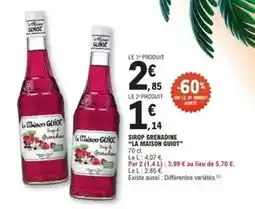 E.Leclerc La maison guiot - sirop geradine offre