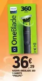 E.Leclerc Philips - rasoir oneblade 360 3 sabots offre
