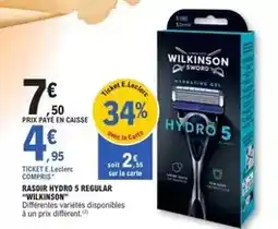 E.Leclerc Wilkinson - rasoir hydro 5 regular offre