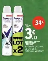 E.Leclerc Rexona - déodorant offre