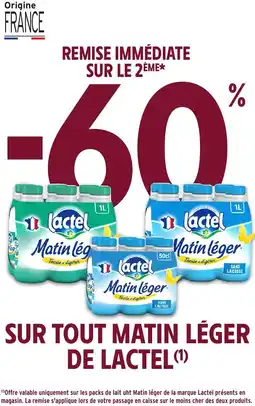 Intermarché LACTEL Sur tout matin léger offre