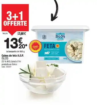 Promocash ISLOS Cubes de feta A.O.P. offre