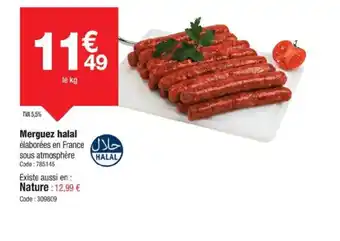 Promocash Merguez halal offre