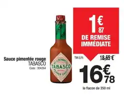 Promocash TABASCO Sauce pimentée rouge offre
