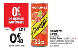 Promocash SCHWEPPES Agrum offre