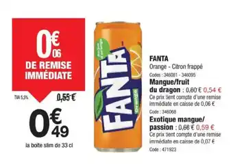 Promocash FANTA offre