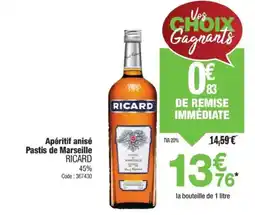Promocash RICARD Apéritif anisé Pastis de Marseille offre