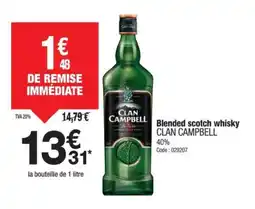 Promocash CLAN CAMPBELL Blended scotch whisky offre