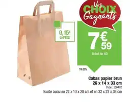 Promocash Cabas papier brun offre