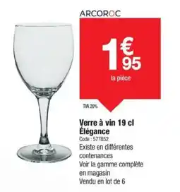 Promocash Verre à vin offre