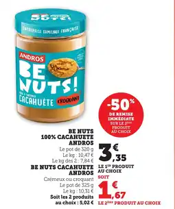Bi1 ANDROS Be nuts 100% cacahuete offre
