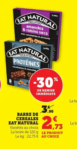 Bi1 EAT NATURAL Barre de cereales offre