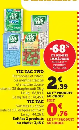Bi1 TIC TAC Two offre