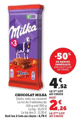 Bi1 MILKA Chocolat offre
