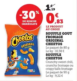 Bi1 CHEETOS Souffle gout fromage original offre