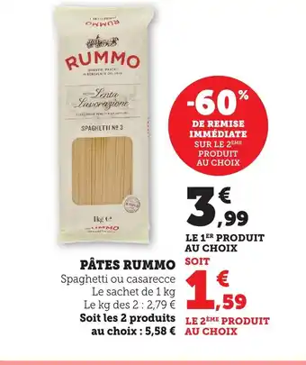 Bi1 RUMMO Pâtes offre