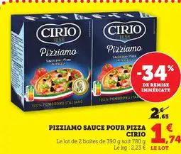 Bi1 CIRIO Pizziamo sauce pour pizza offre