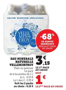 Bi1 VELLEMINFROY Eau minerale naturelle offre