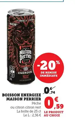 Bi1 MAISON PERRIER Boisson energisante offre