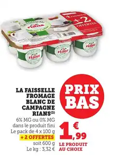 Bi1 RIANS La faisselle fromage blanc de campagne offre
