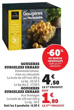 Bi1 ERHARD Gougeres surgelees offre