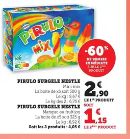 Bi1 PIRULO Surgele nestle offre