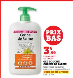Bi1 CORINE DE FARME Gel douche offre
