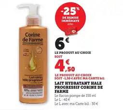 Bi1 CORINE DE FARME Lait hydratant hale progressif offre