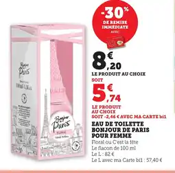 Bi1 Eau de toilette bonjour de paris pour femme offre